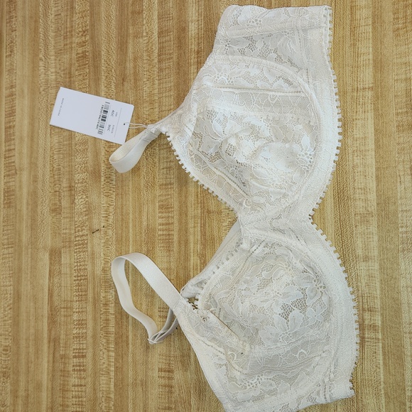 HSIA (2) Lace Underwire Bra - Blue, Ivory, size 40C - Picture 2 of 9